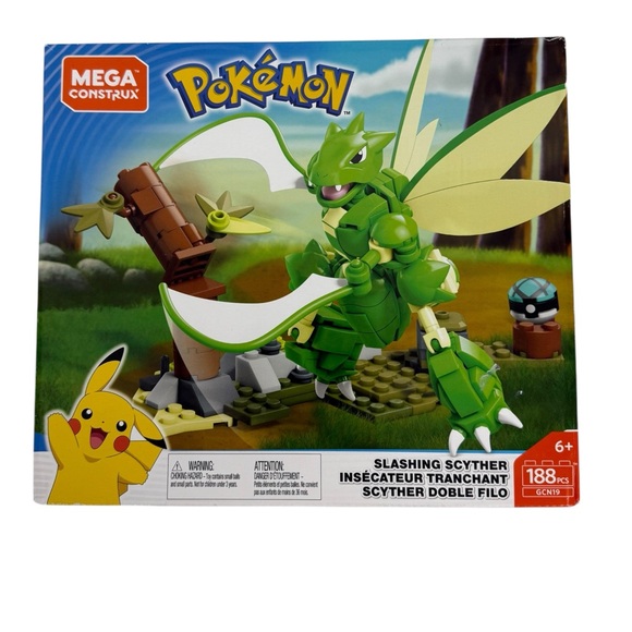 MEGA Construx Blocks Pokemon Slashing Scyther - GCN19 - 188 Pcs New - Picture 1 of 8